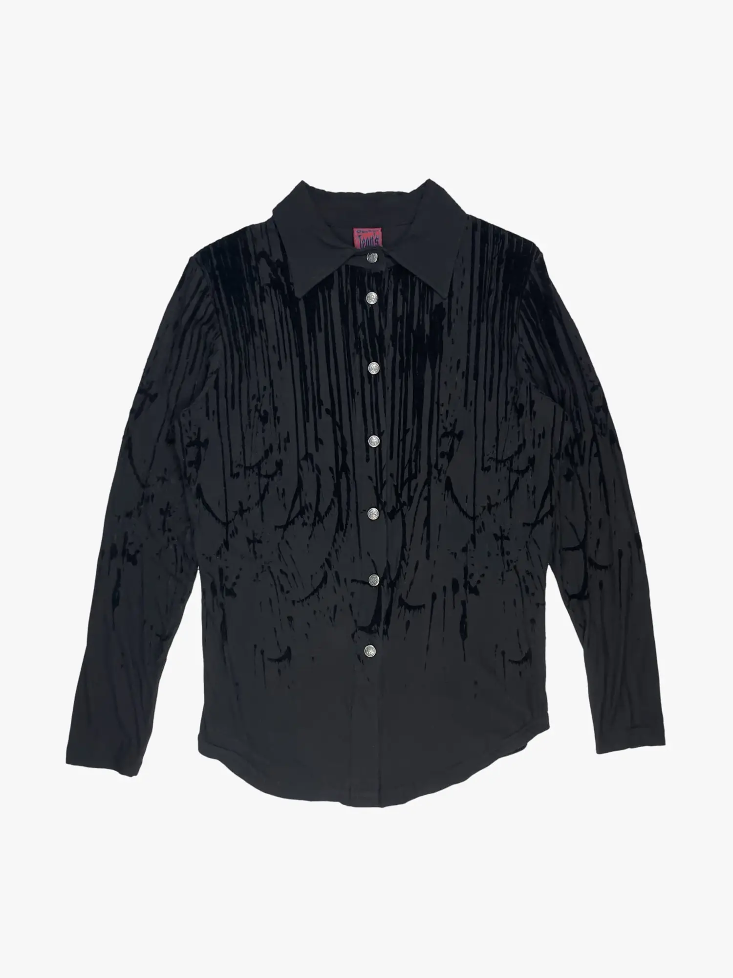 Blood Drip Button Up Velour