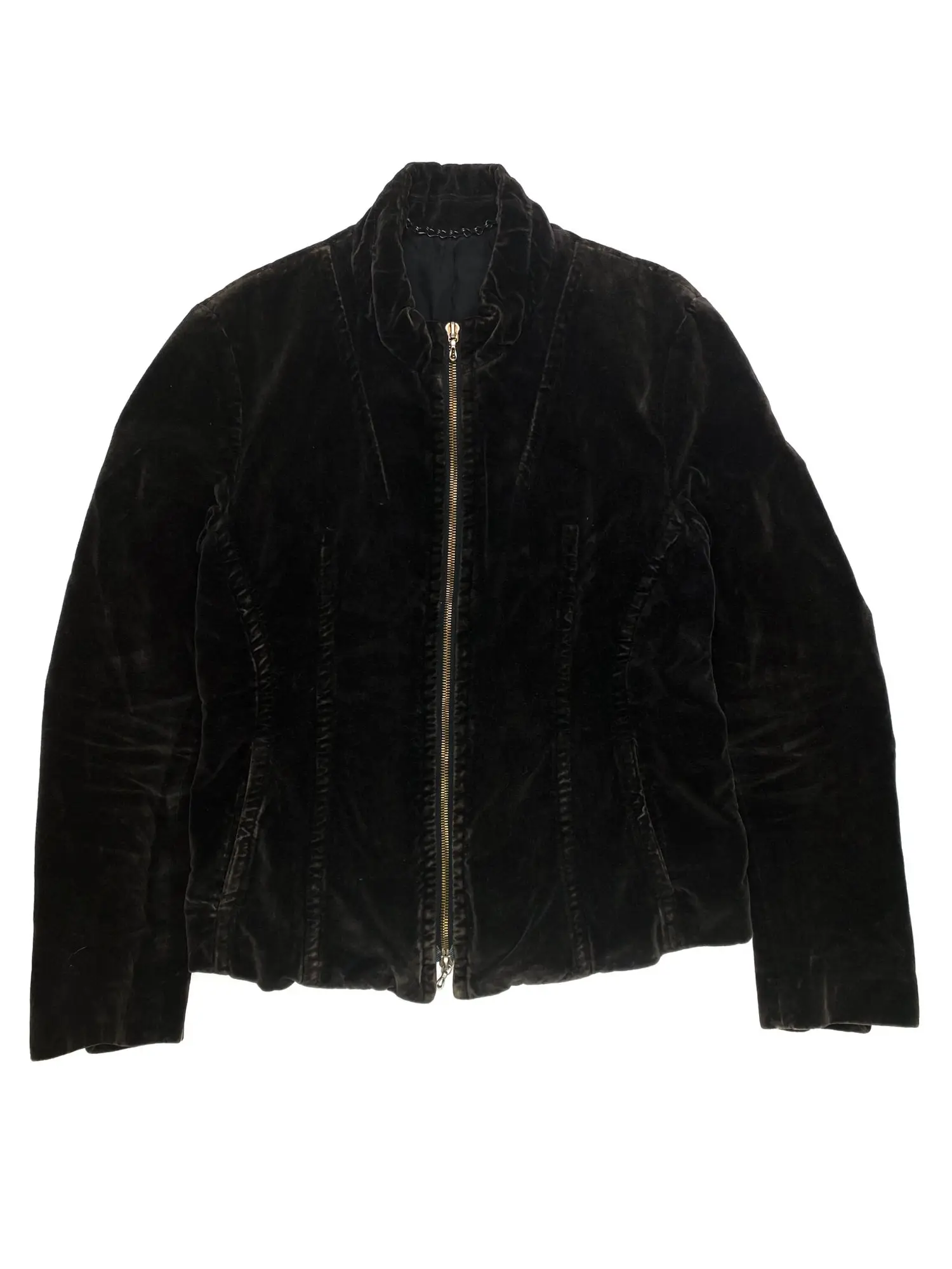 Velvet Chain Collar Bomber