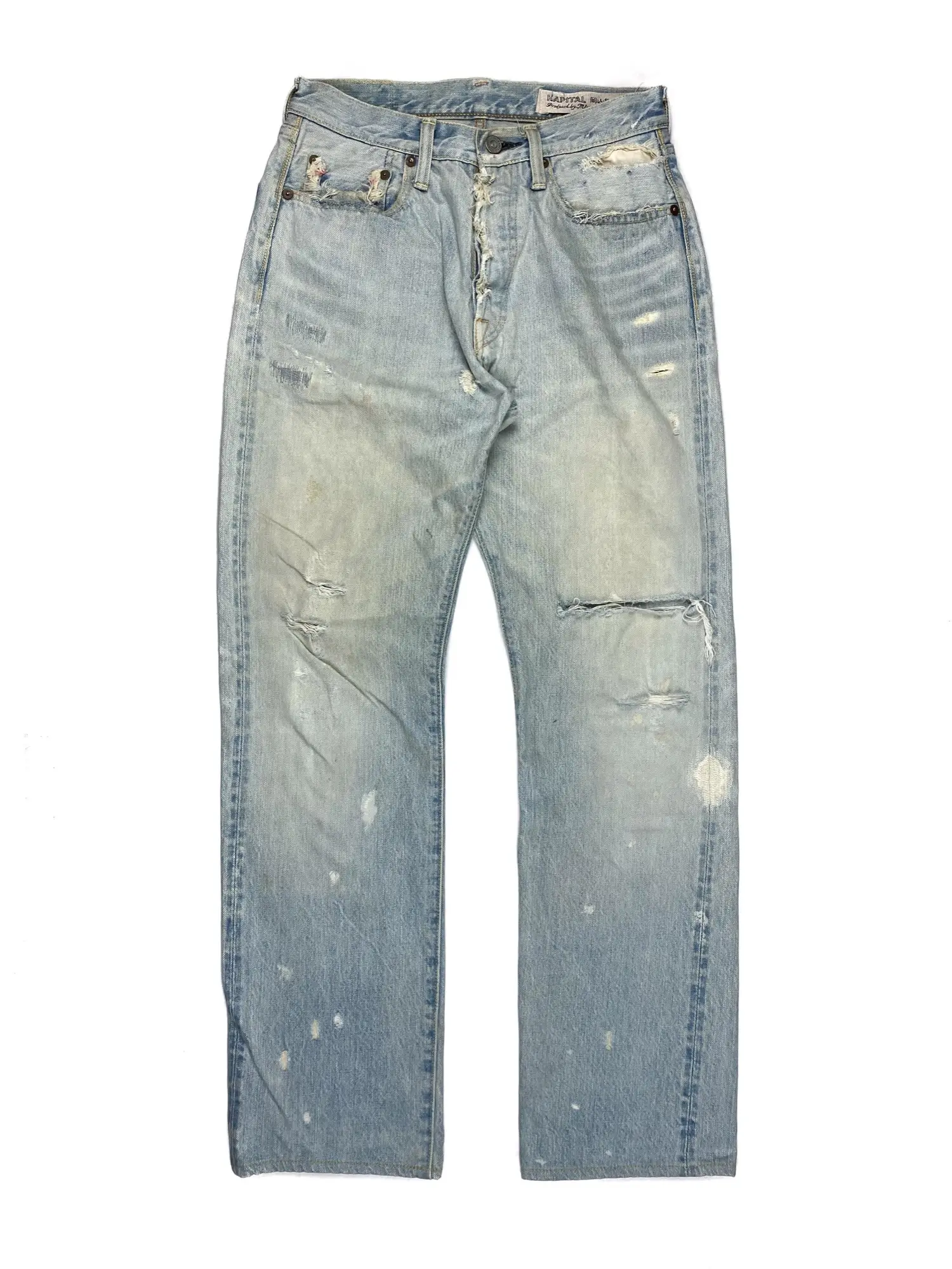Destroyed Light Wash Denim