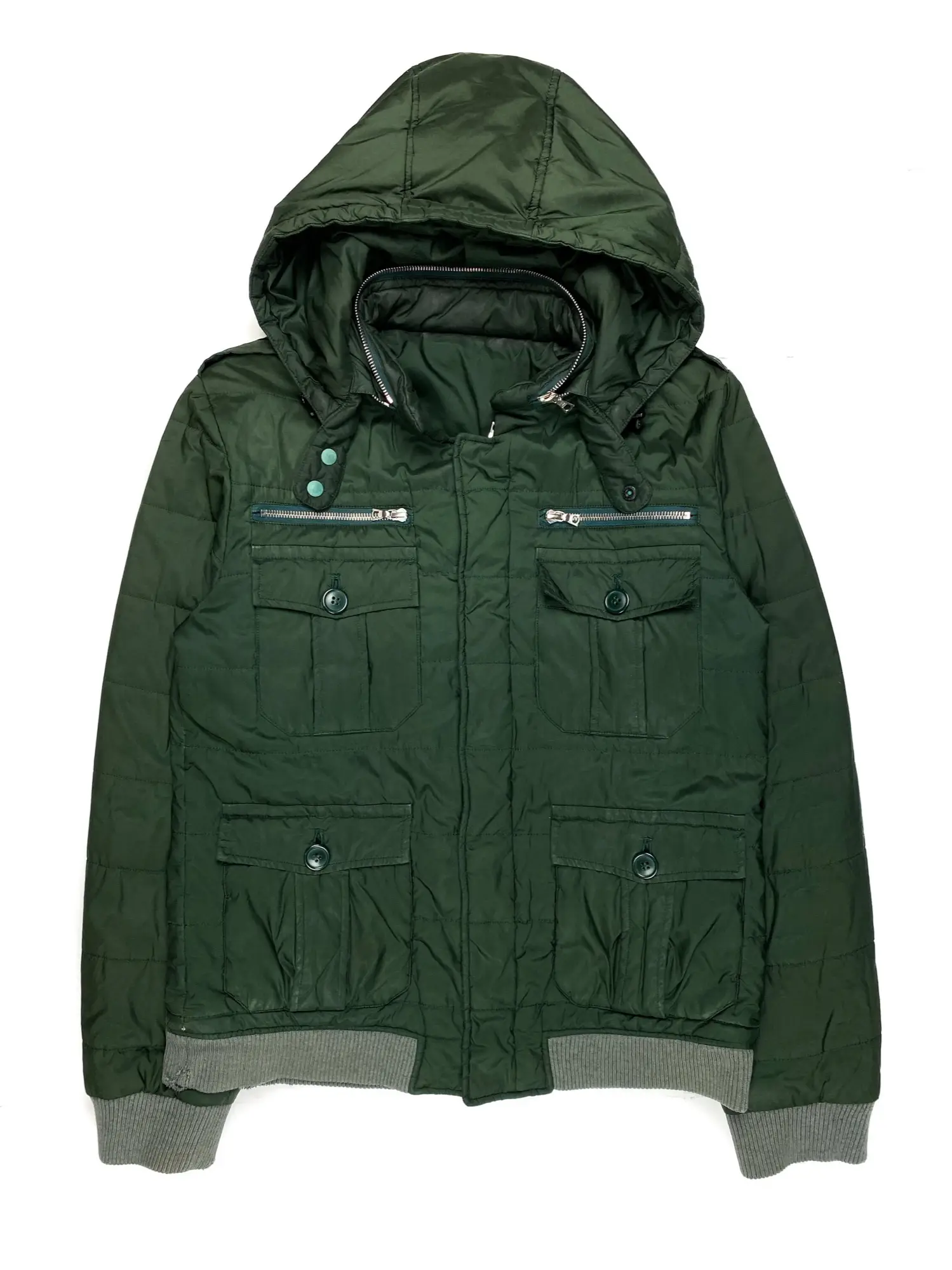 Zip Up Puffer Jacket with Hood